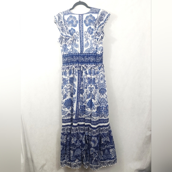 Farm Rio Shell Garden Off-white Maxi Dress - Picture 7 of 9